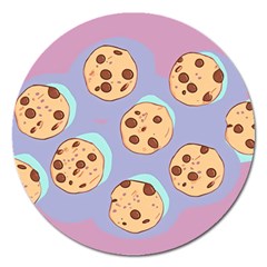 Cookies Chocolate Chips Chocolate Cookies Sweets Magnet 5  (round) by uniart180623