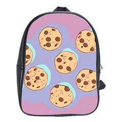 Cookies Chocolate Chips Chocolate Cookies Sweets School Bag (large) by uniart180623