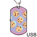 Cookies Chocolate Chips Chocolate Cookies Sweets Dog Tag USB Flash (Two Sides) Front