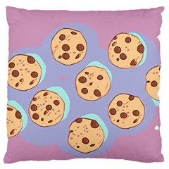 Cookies Chocolate Chips Chocolate Cookies Sweets Large Premium Plush Fleece Cushion Case (one Side) by uniart180623