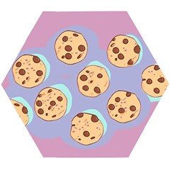 Cookies Chocolate Chips Chocolate Cookies Sweets Wooden Puzzle Hexagon by uniart180623