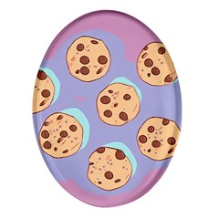 Cookies Chocolate Chips Chocolate Cookies Sweets Oval Glass Fridge Magnet (4 Pack) by uniart180623