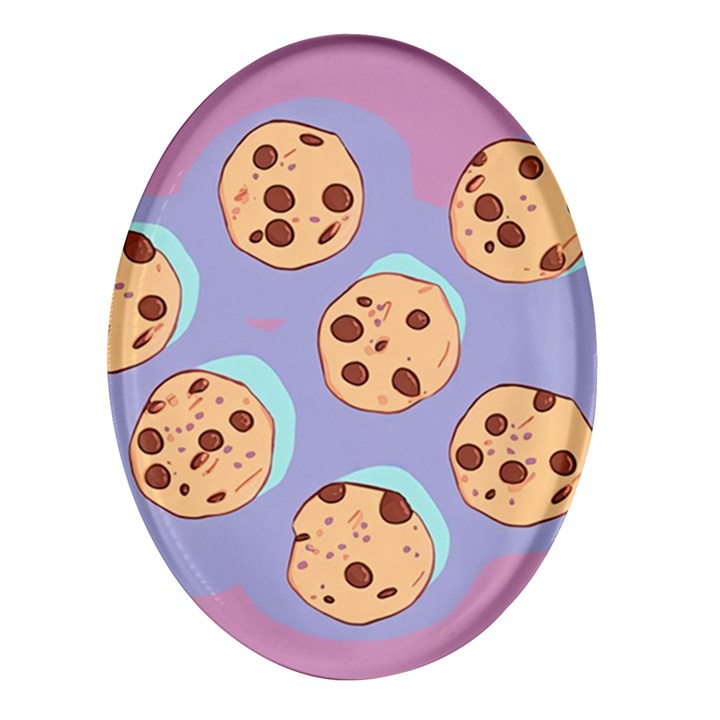 Cookies Chocolate Chips Chocolate Cookies Sweets Oval Glass Fridge Magnet (4 pack)