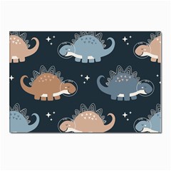 Dino Art Pattern Design Wallpaper Background Postcard 4 x 6  (pkg Of 10) by uniart180623