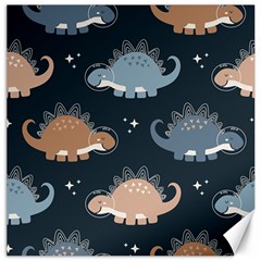 Dino Art Pattern Design Wallpaper Background Canvas 12  X 12  by uniart180623