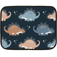 Dino Art Pattern Design Wallpaper Background Two Sides Fleece Blanket (mini) by uniart180623