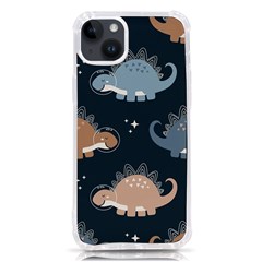 Dino Art Pattern Design Wallpaper Background Iphone 14 Plus Tpu Uv Print Case by uniart180623