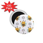 Art Bee Pattern Design Wallpaper Background 1.75  Magnets (100 pack)  Front