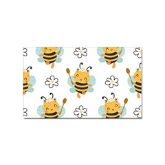 Art Bee Pattern Design Wallpaper Background Sticker Rectangular (10 Pack) by uniart180623