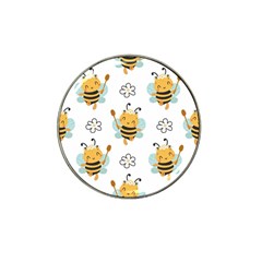 Art Bee Pattern Design Wallpaper Background Hat Clip Ball Marker by uniart180623