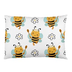 Art Bee Pattern Design Wallpaper Background Pillow Case by uniart180623