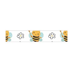 Art Bee Pattern Design Wallpaper Background Premium Plush Fleece Scarf (mini) by uniart180623