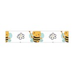 Art Bee Pattern Design Wallpaper Background Premium Plush Fleece Scarf (Mini) Front