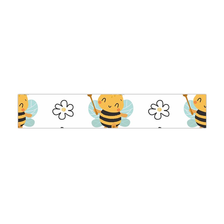 Art Bee Pattern Design Wallpaper Background Premium Plush Fleece Scarf (Mini)