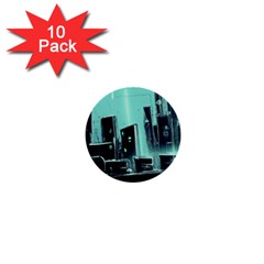 Buildings City Urban Destruction Background 1  Mini Buttons (10 Pack)  by uniart180623