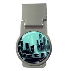 Buildings City Urban Destruction Background Money Clips (round)  by uniart180623