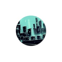 Buildings City Urban Destruction Background Golf Ball Marker by uniart180623