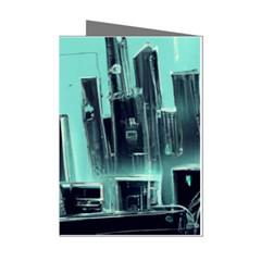 Buildings City Urban Destruction Background Mini Greeting Cards (pkg Of 8) by uniart180623