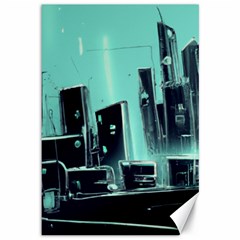 Buildings City Urban Destruction Background Canvas 12  X 18  by uniart180623