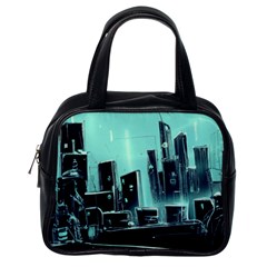 Buildings City Urban Destruction Background Classic Handbag (one Side) by uniart180623