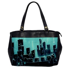 Buildings City Urban Destruction Background Oversize Office Handbag by uniart180623