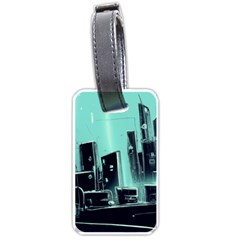 Buildings City Urban Destruction Background Luggage Tag (one Side) by uniart180623