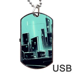 Buildings City Urban Destruction Background Dog Tag Usb Flash (one Side) by uniart180623