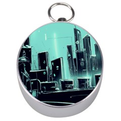 Buildings City Urban Destruction Background Silver Compasses by uniart180623