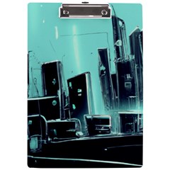 Buildings City Urban Destruction Background A4 Acrylic Clipboard