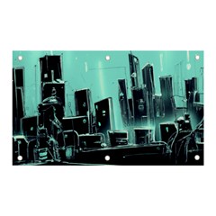 Buildings City Urban Destruction Background Banner And Sign 5  X 3  by uniart180623