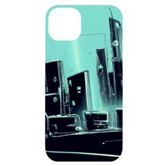 Buildings City Urban Destruction Background Iphone 14 Plus Black Uv Print Case by uniart180623