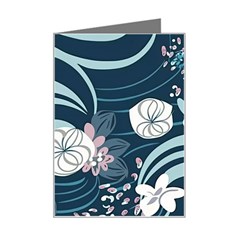 Flowers Pattern Floral Ocean Abstract Digital Art Mini Greeting Card by uniart180623