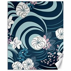 Flowers Pattern Floral Ocean Abstract Digital Art Canvas 11  X 14  by uniart180623