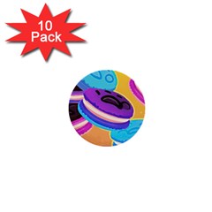 Cookies Chocolate Cookies Sweets Snacks Baked Goods Food 1  Mini Buttons (10 Pack)  by uniart180623