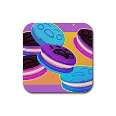 Cookies Chocolate Cookies Sweets Snacks Baked Goods Food Rubber Coaster (square) by uniart180623