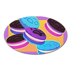 Cookies Chocolate Cookies Sweets Snacks Baked Goods Food Oval Magnet by uniart180623