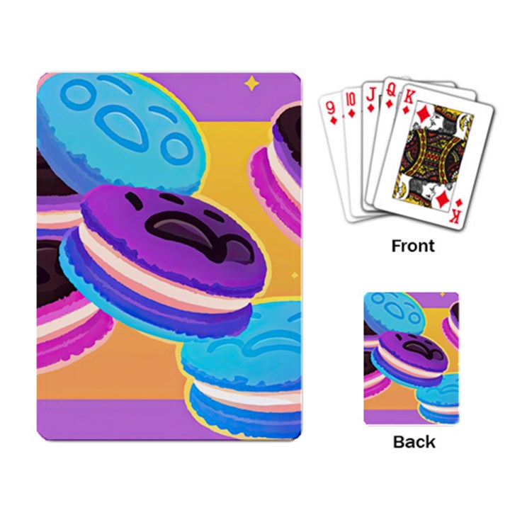 Cookies Chocolate Cookies Sweets Snacks Baked Goods Food Playing Cards Single Design (Rectangle)