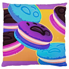 Cookies Chocolate Cookies Sweets Snacks Baked Goods Food Large Cushion Case (one Side) by uniart180623