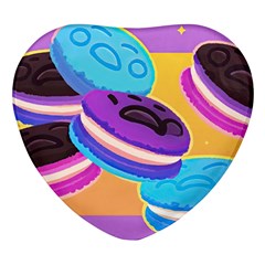 Cookies Chocolate Cookies Sweets Snacks Baked Goods Food Heart Glass Fridge Magnet (4 Pack) by uniart180623