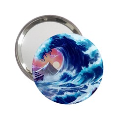 Storm Tsunami Waves Ocean Sea Nautical Nature 2 25  Handbag Mirrors by uniart180623