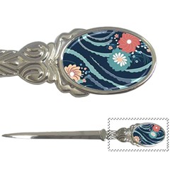 Waves Flowers Pattern Water Floral Minimalist Letter Opener by uniart180623