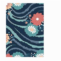 Waves Flowers Pattern Water Floral Minimalist Large Garden Flag (two Sides) by uniart180623