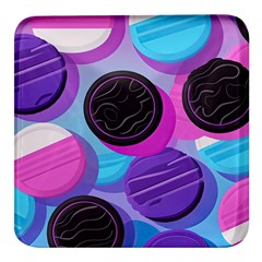 Cookies Chocolate Cookies Sweets Snacks Baked Goods Square Glass Fridge Magnet (4 Pack) by uniart180623