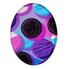 Cookies Chocolate Cookies Sweets Snacks Baked Goods Oval Glass Fridge Magnet (4 Pack) by uniart180623