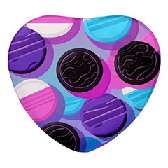 Cookies Chocolate Cookies Sweets Snacks Baked Goods Heart Glass Fridge Magnet (4 Pack) by uniart180623