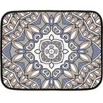 Flower Art Decorative Mandala Pattern Ornamental Two Sides Fleece Blanket (Mini) 35 x27  Blanket Front