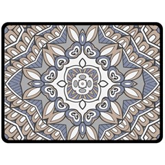 Flower Art Decorative Mandala Pattern Ornamental Fleece Blanket (large) by uniart180623