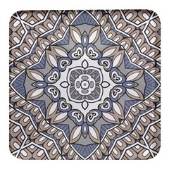 Flower Art Decorative Mandala Pattern Ornamental Square Glass Fridge Magnet (4 Pack) by uniart180623