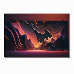 Fire Flame Burn Hot Heat Light Burning Orange Postcard 4 x 6  (pkg Of 10) by uniart180623