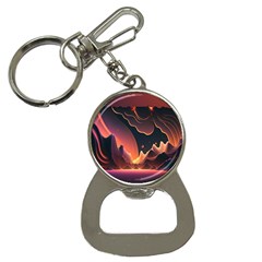 Fire Flame Burn Hot Heat Light Burning Orange Bottle Opener Key Chain by uniart180623